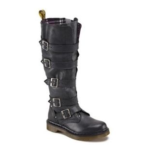 Phina Dr Marten's womens boot knee high buckles